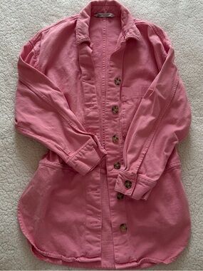 Zara Pink Button-Up Jacket